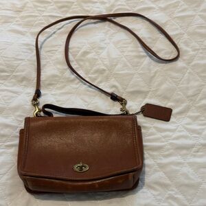 Coach Classic Brown Leather Crossbody Bag